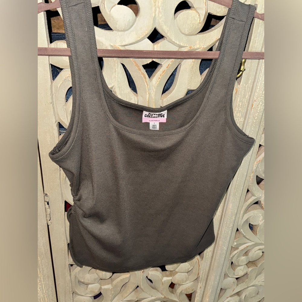 Future Collective Women's Dark Green Tank Top